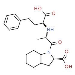 ChemSpider 2D Image | (2S)-1-[(2S)-2-{[(1S)-1-Carboxy-3-phenylpropyl]amino}propanoyl]octahydro-1H-indole-2-carboxylic acid | C22H30N2O5