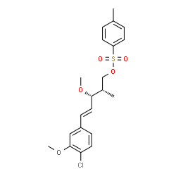 ChemSpider 2D Image | (2S,3S,4E)-5-(4-Chloro-3-methoxyphenyl)-3-methoxy-2-methyl-4-penten-1-yl 4-methylbenzenesulfonate | C21H25ClO5S