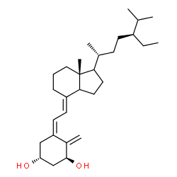 ChemSpider 2D Image | (1S,3R,5Z,7E,14xi,17xi,24S)-9,10-Secostigmasta-5,7,10-triene-1,3-diol | C29H48O2