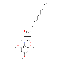 ChemSpider 2D Image | N,2,2-Trimethyl-3-oxo-N-(2,4,6-trimethoxyphenyl)tetradecanamide | C26H43NO5