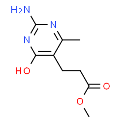 ChemSpider 2D Image | methyl 3-(2-amino-4-hydroxy-6-methylpyrimidin-5-yl)propanoate | C9H13N3O3