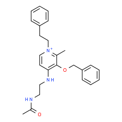 ChemSpider 2D Image | 4-[(2-Acetamidoethyl)amino]-3-(benzyloxy)-2-methyl-1-(2-phenylethyl)pyridinium | C25H30N3O2