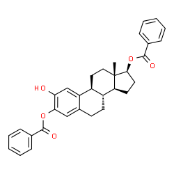 ChemSpider 2D Image | (17beta)-2-Hydroxyestra-1(10),2,4-triene-3,17-diyl dibenzoate | C32H32O5