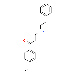 ChemSpider 2D Image | 1-(4-Methoxyphenyl)-3-[(2-phenylethyl)amino]-1-propanone | C18H21NO2