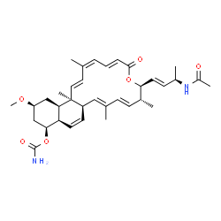 ChemSpider 2D Image | (1E,3Z,5E,9S,10R,11E,13E,14aR,16aR,17S,19S,20aR,20bR)-9-[(1E,3R)-3-Acetamido-1-buten-1-yl]-19-methoxy-3,10,13,20b-tetramethyl-7-oxo-9,10,14a,16a,17,18,19,20,20a,20b-decahydro-7H-naphtho[2,1-h]oxacyclo
hexadecin-17-yl carbamate | C35H48N2O6