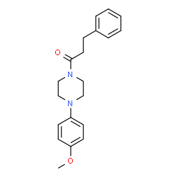 ChemSpider 2D Image | 1-[4-(4-Methoxyphenyl)-1-piperazinyl]-3-phenyl-1-propanone | C20H24N2O2