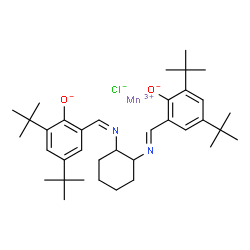 ChemSpider 2D Image | Manganese(3+) chloride 2-{(E)-[(2-{(Z)-[3,5-bis(2-methyl-2-propanyl)-2-oxidobenzylidene]amino}cyclohexyl)imino]methyl}-4,6-bis(2-methyl-2-propanyl)phenolate (1:1:1) | C36H52ClMnN2O2