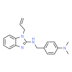 ChemSpider 2D Image | 1-Allyl-N-[4-(dimethylamino)benzyl]-1H-benzimidazol-2-amine | C19H22N4