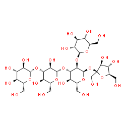 ChemSpider 2D Image | beta-D-Fructofuranosyl beta-D-glucopyranosyl-(1->2)-[beta-D-glucopyranosyl-(1->3)-beta-D-glucopyranosyl-(1->3)]-alpha-D-glucopyranoside | C30H52O26