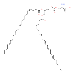 ChemSpider 2D Image | O-[{2,3-Bis[(4Z,7E,10E,13E,16E,18E)-4,7,10,13,16,18-docosahexaenoyloxy]propoxy}(hydroxy)phosphoryl]serine | C50H74NO10P
