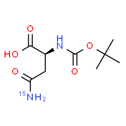ChemSpider 2D Image | N~2~-{[(2-Methyl-2-propanyl)oxy]carbonyl}-L-(N~4~-~15~N)asparagine | C9H16N15NO5