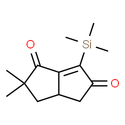 ChemSpider 2D Image | 2,2-Dimethyl-6-(trimethylsilyl)-2,3,3a,4-tetrahydro-1,5-pentalenedione | C13H20O2Si
