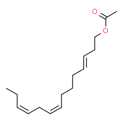 ChemSpider 2D Image | (3E,8Z,11Z)-tetradeca-3,8,11-trienyl acetate | C16H26O2