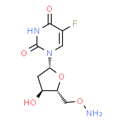 ChemSpider 2D Image | 5'-O-Amino-2'-deoxy-5-fluorouridine | C9H12FN3O5