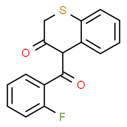 ChemSpider 2D Image | 4-(2-Fluorobenzoyl)-2H-thiochromen-3(4H)-one | C16H11FO2S