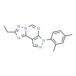 ChemSpider 2D Image | 7-(2,4-Dimethylphenyl)-2-ethyl-7H-pyrazolo[4,3-e][1,2,4]triazolo[1,5-c]pyrimidine | C16H16N6
