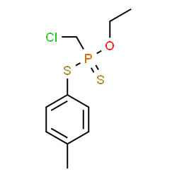 ChemSpider 2D Image | O-Ethyl S-(4-methylphenyl) (chloromethyl)phosphonodithioate | C10H14ClOPS2