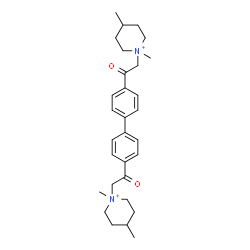 ChemSpider 2D Image | 1,1'-[4,4'-Biphenyldiylbis(2-oxo-2,1-ethanediyl)]bis(1,4-dimethylpiperidinium) | C30H42N2O2