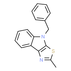 ChemSpider 2D Image | 4H-Thiazolo[5,4-b]indole, 4-benzyl-2-methyl- | C17H14N2S