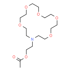 ChemSpider 2D Image | 2-(1,4,7,10,13-Pentaoxa-16-azacyclooctadecan-16-yl)ethyl acetate | C16H31NO7