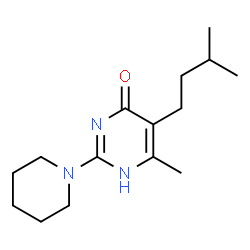 ChemSpider 2D Image | 6-Methyl-5-(3-methylbutyl)-2-(1-piperidinyl)-4(1H)-pyrimidinone | C15H25N3O