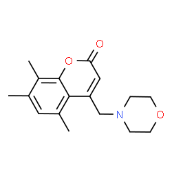 ChemSpider 2D Image | 5,7,8-Trimethyl-4-(4-morpholinylmethyl)-2H-chromen-2-one | C17H21NO3