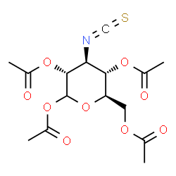 ChemSpider 2D Image | 1,2,4,6-Tetra-O-acetyl-3-deoxy-3-isothiocyanato-D-glucopyranose | C15H19NO9S