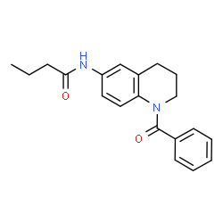 ChemSpider 2D Image | N-(1-Benzoyl-1,2,3,4-tetrahydro-6-quinolinyl)butanamide | C20H22N2O2