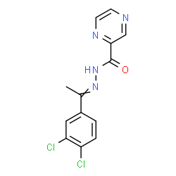 ChemSpider 2D Image | N'-[1-(3,4-Dichlorophenyl)ethylidene]-2-pyrazinecarbohydrazide | C13H10Cl2N4O