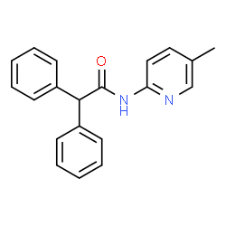 ChemSpider 2D Image | N-(5-Methyl-2-pyridinyl)-2,2-diphenylacetamide | C20H18N2O