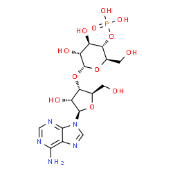 ChemSpider 2D Image | 3'-O-(4-O-Phosphono-alpha-D-glucopyranosyl)adenosine | C16H24N5O12P