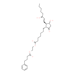 ChemSpider 2D Image | 2-[(4-Phenylbutanoyl)oxy]ethyl (11alpha,13E,15S)-11,15-dihydroxy-9-oxoprost-13-en-1-oate | C32H48O7