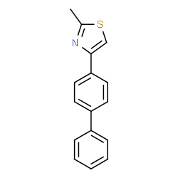 ChemSpider 2D Image | 2-Methyl-4-(4-biphenyl)thiazole | C16H13NS