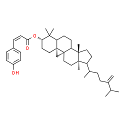 ChemSpider 2D Image | (3beta,5xi,8xi,9beta,17xi,20xi)-24-Methylene-9,19-cyclolanostan-3-yl (2Z)-3-(4-hydroxyphenyl)acrylate | C40H58O3