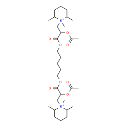 ChemSpider 2D Image | 1,1'-{1,5-Pentanediylbis[oxy(2-acetoxy-3-oxo-3,1-propanediyl)]}bis(1,2,6-trimethylpiperidinium) | C31H56N2O8
