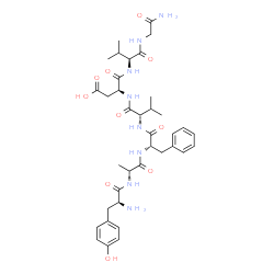 ChemSpider 2D Image | L-Tyrosyl-D-alanyl-L-phenylalanyl-L-valyl-L-alpha-aspartyl-L-valylglycinamide | C37H52N8O10