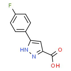 ChemSpider 2D Image | 5-(4-Fluorophenyl)-1H-pyrazole-3-carboxylic acid | C10H7FN2O2
