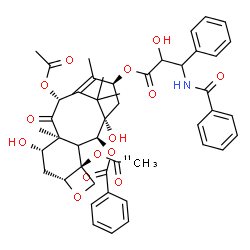 ChemSpider 2D Image | (2alpha,3xi,5beta,7beta,10beta,13alpha)-10-Acetoxy-13-{[3-(benzoylamino)-2-hydroxy-3-phenylpropanoyl]oxy}-4-[(2-~11~C)ethanoyloxy]-1,7-dihydroxy-9-oxo-5,20-epoxytax-11-en-2-yl benzoate | C4611CH51NO14