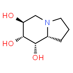 ChemSpider 2D Image | (6S,7R,8S,8aR)-1,2,3,5,6,7,8,8a-octahydroindolizine-6,7,8-triol | C8H15NO3