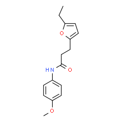 ChemSpider 2D Image | 3-(5-Ethyl-2-furyl)-N-(4-methoxyphenyl)propanamide | C16H19NO3