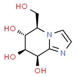 ChemSpider 2D Image | (5R,6R,7S,8R)-5-(Hydroxymethyl)-5,6,7,8-tetrahydroimidazo[1,2-a]pyridine-6,7,8-triol | C8H12N2O4