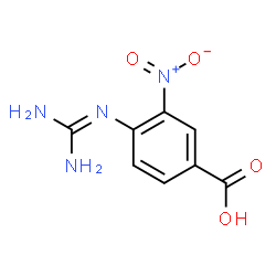 ChemSpider 2D Image | 4-[(Diaminomethylene)amino]-3-nitrobenzoic acid | C8H8N4O4