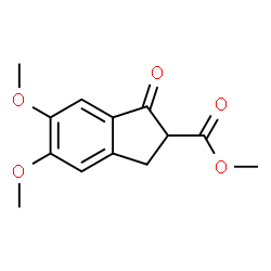 ChemSpider 2D Image | Methyl 5,6-dimethoxy-1-oxo-2-indanecarboxylate | C13H14O5