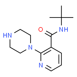 ChemSpider 2D Image | N-tert-butyl-2-(piperazin-1-yl)nicotinamide | C14H22N4O