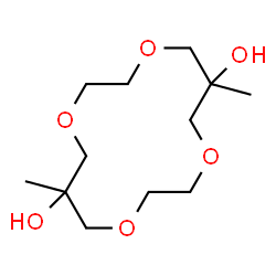 ChemSpider 2D Image | 6,13-Dimethyl-1,4,8,11-tetraoxacyclotetradecane-6,13-diol | C12H24O6