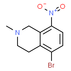 ChemSpider 2D Image | 5-Bromo-2-methyl-8-nitro-1,2,3,4-tetrahydroisoquinoline | C10H11BrN2O2