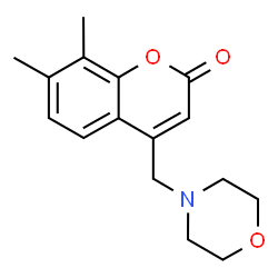 ChemSpider 2D Image | 7,8-Dimethyl-4-(4-morpholinylmethyl)-2H-chromen-2-one | C16H19NO3