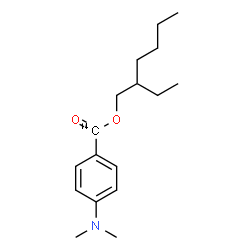 ChemSpider 2D Image | 2-Ethylhexyl 4-(dimethylamino)(alpha-~14~C)benzoate | C1614CH27NO2