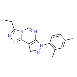 ChemSpider 2D Image | 7-(2,4-Dimethylphenyl)-3-ethyl-7H-pyrazolo[4,3-e][1,2,4]triazolo[4,3-c]pyrimidine | C16H16N6