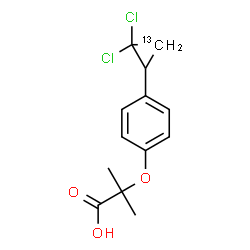 ChemSpider 2D Image | 2-{4-[2,2-Dichloro(3-~13~C)cyclopropyl]phenoxy}-2-methylpropanoic acid | C1213CH14Cl2O3